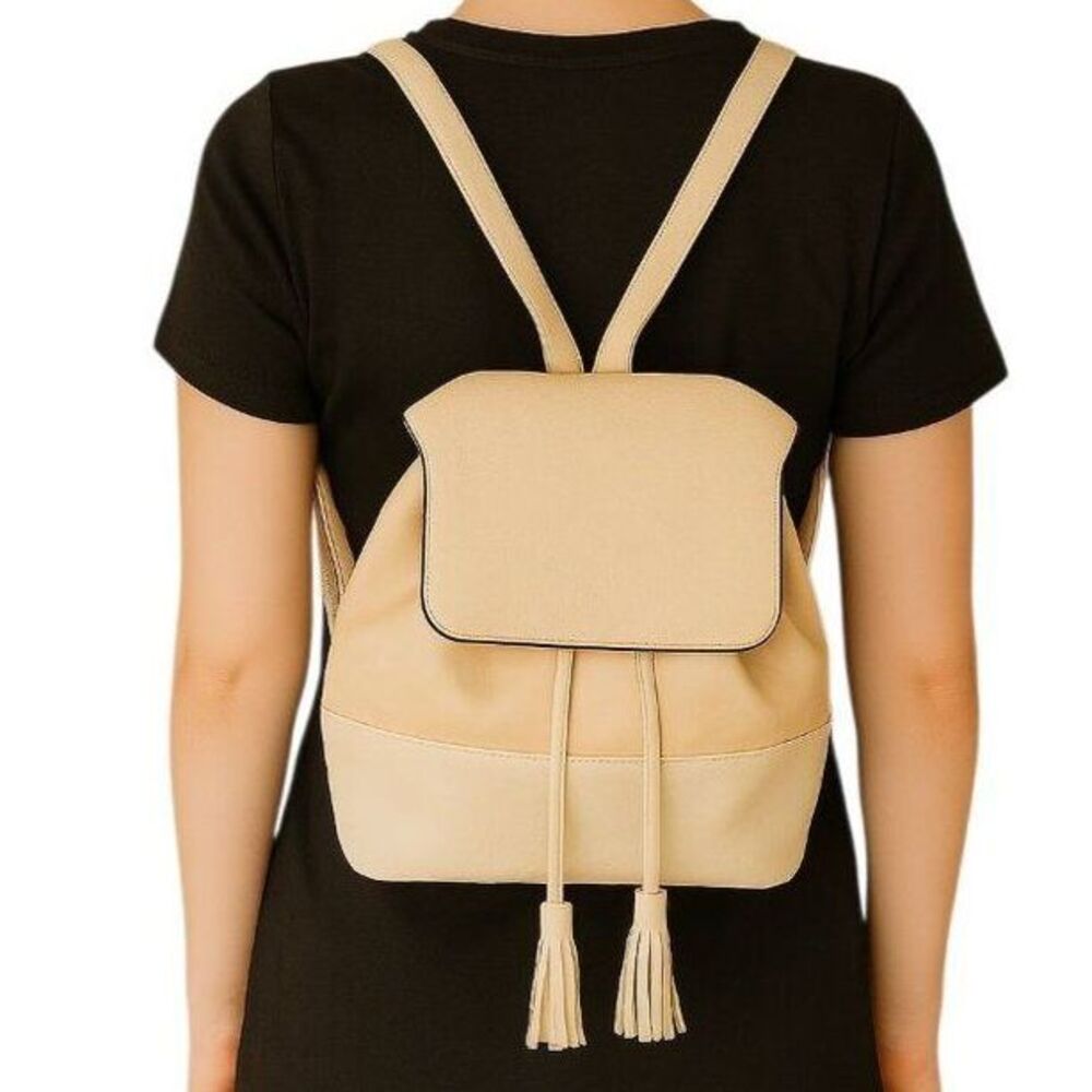 Rebecca Minkoff Mansfield Mini Backpack Bag Canvas Leather Shoulder WOMEN'S